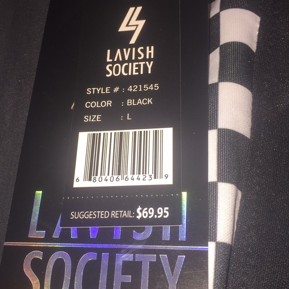 ❗️Black and white checkered track pants❗️ - Picture 3 of 3